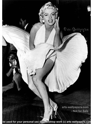 Tablosan Siyah Beyaz Marilyn Monroe Kanvas Tablo