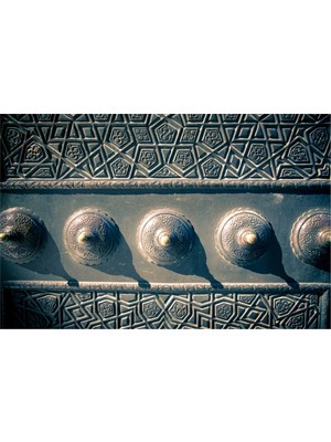Tablosan Osmanlı Ahşap Oyma Kapı Kanvas Tablo