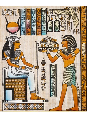 Tablosan Papirüs Mısır Dönemi Kanvas Tablo