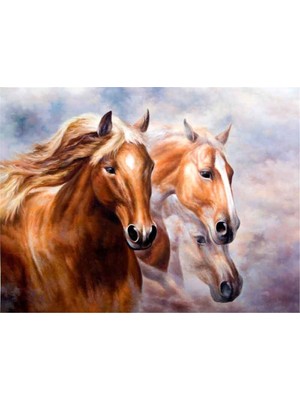 Tablosan Üçlü At Kanvas Tablo