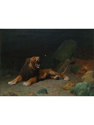 Tablosan Vahşi Doğa Aslan Kanvas Tablo