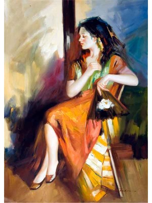 Tablosan ni Çizdiren Kadın Kanvas Tablo