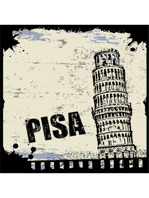 Tablosan Pisa Kulesi Kanvas Tablo