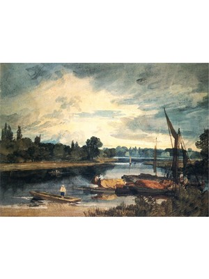 Tablosan Suluboya Gölet Kanvas Tablo