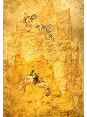 Tablosan Suluboya Savaşçı Askerler Suluboya Kanvas Tablo