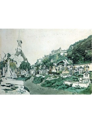 Tablosan Suluboya Soyut Manzara Kanvas Tablo