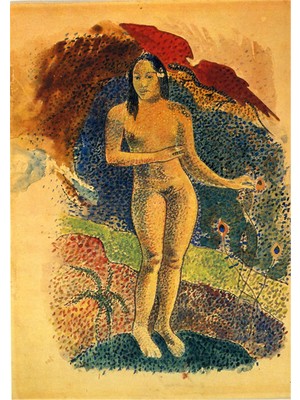 Tablosan Suluboya Soyut Manzara Kanvas Tablo