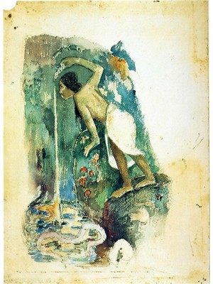 Tablosan Suluboya Soyut Manzara Kanvas Tablo