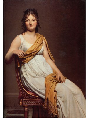 Tablosan Oturan Kadın Jacques Louis David Kanvas Tablo