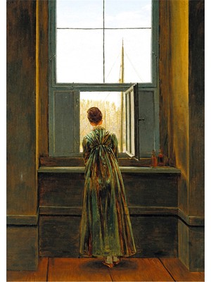 Tablosan Penceredeki Kadın Caspar David Friedrich Kanvas Tablo