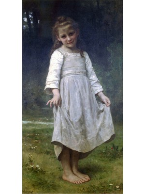 Tablosan Reverans Yapan Kız Çocuğu Kanvas Tablo