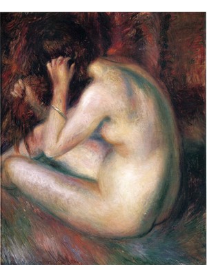 Tablosan Desnudo De Espaldas Kanvas Tablo