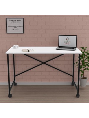Kenzlife ofis masası momoko 075x090x60 byzsyh tekerlekli