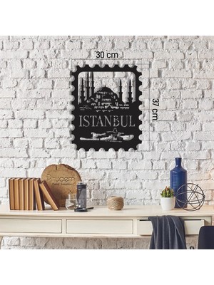 Pirudem Istanbul Stamp - 30X37 cm Metal Duvar Dekoru - Pirudem Metal Sanatları