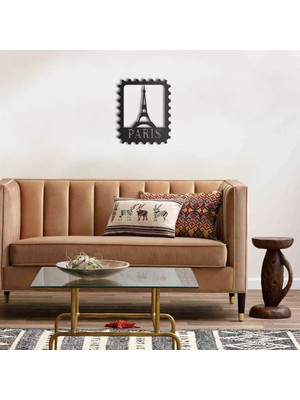 Pirudem Paris Stamp - 30X37 cm Metal Duvar Dekoru - Pirudem Metal Sanatları