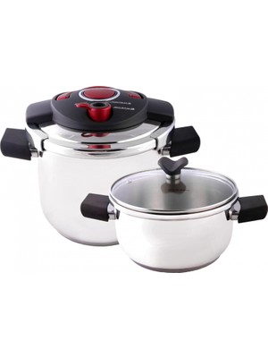 Emsan Innocook Düdüklü Tencere Seti Kırmızı 4+6,5 Lt