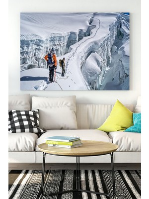 Postermanya Karlı Dağ Manzara Kanvas Tablo 21 x 30 cm