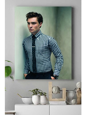 Postermanya Ed Westwick Kanvas Tablo 21 x 30 cm