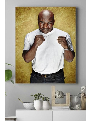 Postermanya Evander Holyfield Dövüş Kanvas Tablo 2 21 x 30 cm