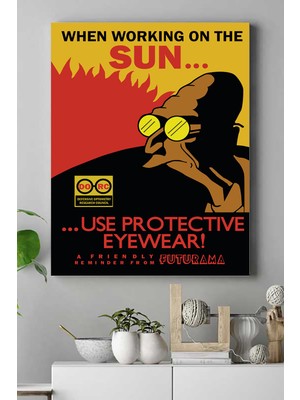 Postermanya Futurama Eğlenceli Mizahi Kanvas Tablo 21 x 30 cm