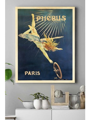 Postermanya Paris Phoebus Vintage Kanvas Tablo 21 x 30 cm