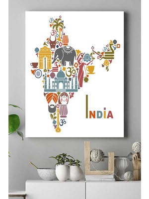 Postermanya Hindistan Manzara Kanvas Tablo 21 x 30 cm