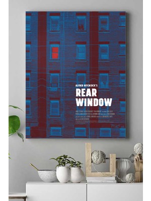 Postermanya Rear Window Film Afişi Kanvas Tablo 3 21 x 30 cm
