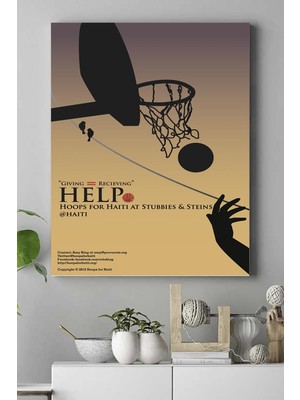 Postermanya Basketbol Kanvas Tablo 4 21 x 30 cm