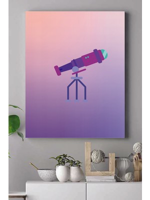 Postermanya Uzay Temalı Çocuk Odası Kanvas Tablo 3 21 x 30 cm