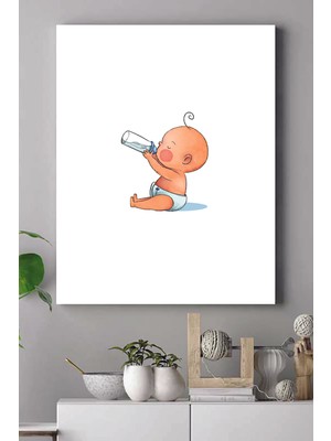 Postermanya Küçük Bebek Çocuk Odası Kanvas Tablo 4 21 x 30 cm