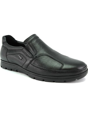 Forelli 32606 Erkek Siyah Deri Comfort Ayakkabı