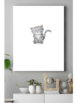 Postermanya Kedi Çocuk Odası Kanvas Tablo 6 21 x 30 cm