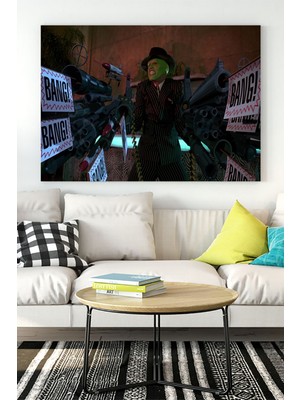 Postermanya Maske Eğlenceli Mizahi Kanvas Tablo 21 x 30 cm