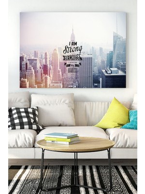 Postermanya Strong - Güçlüyüm - Motivasyon Kanvas Tablo 21 x 30 cm