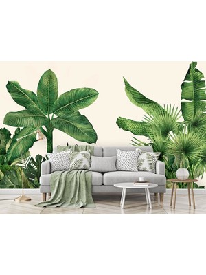 Özel Duvarlar Amazon Yaprakları ve Ağaçları Duvar Kağıdı