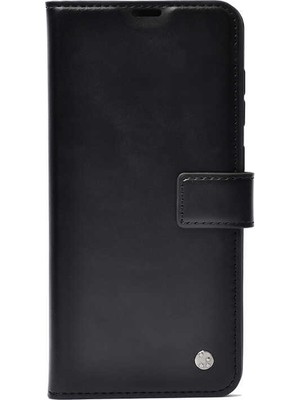 Smcase Huawei P Smart 2021 Kılıf Kar Delüx Cüzdan Kartvizitli Kopçalı Siyah