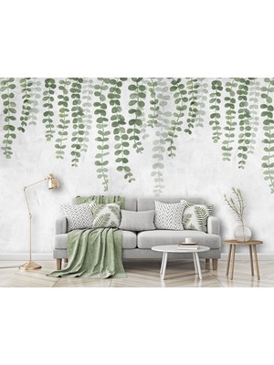 Özel Duvarlar Özel Tasarım Sarmaşık Yapraklar Duvar Kağıdı