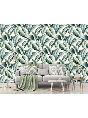 Özel Duvarlar Tropikal Yapraklar Duvar Kağıdı