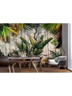Özel Duvarlar Amazon Ormanı Büyük Tropikal Ağaçlar Duvar Kağıdı