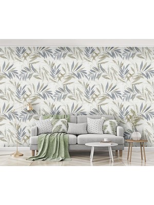 Özel Duvarlar Tropikal Yapraklar Duvar Kağıdı