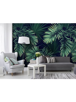 Özel Duvarlar Tropikal Yapraklar Duvar Kağıdı