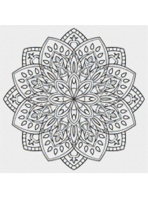 Movas Sanat Klasik Bir Mandala Elmas Mozaik Tablo  Mozaik Puzzle 45  x  45cm E2020-1395-M