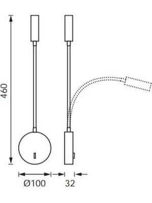 Jupiter Yatak Başı Aplik LW503 B