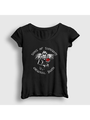 Presmono Kadın Siyah Sons Anime Death Note T-Shirt