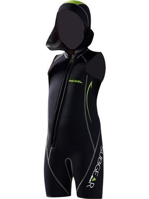 Subgear Shorty Rebel Çocuk , 5mm Neopren Başlıklı Çocuk Elbisesi 164CM