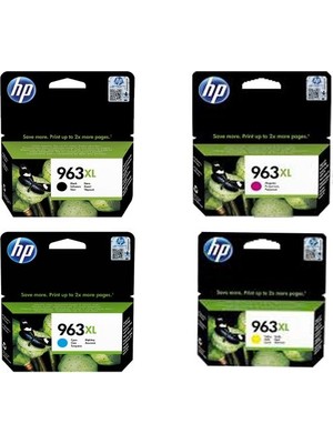 HP 963XL  4 Renk Mürekkep Kartuşu
