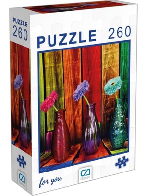 CA Oyuncak Çiçekler Puzzle 260 Parça Saks Mavisi