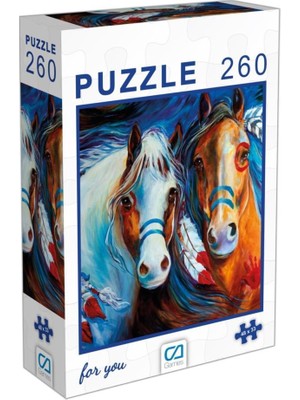Ca Games Atlar Puzzle 260 Parça 48 x 33 cm