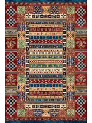 Çam Halı Lotus 3254 Şal Desen Saçaklı Baskı Kilim