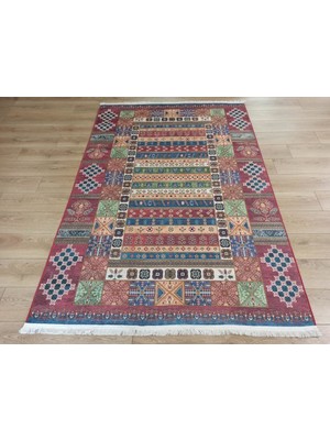 Çam Halı Lotus 3254 Şal Desen Saçaklı Baskı Kilim